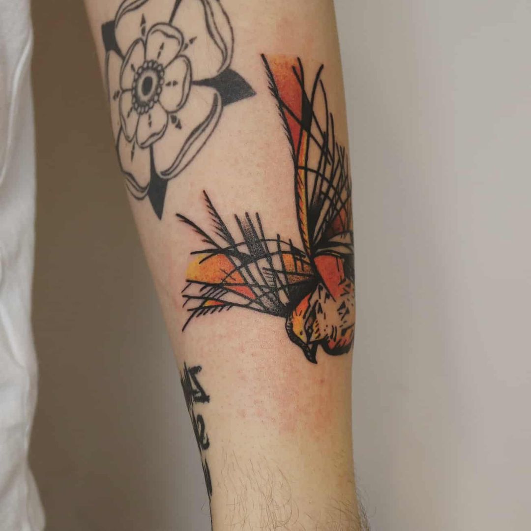 Tatuaż ptak – styl graficzny – Patryk – Terra Tattoo Kraków