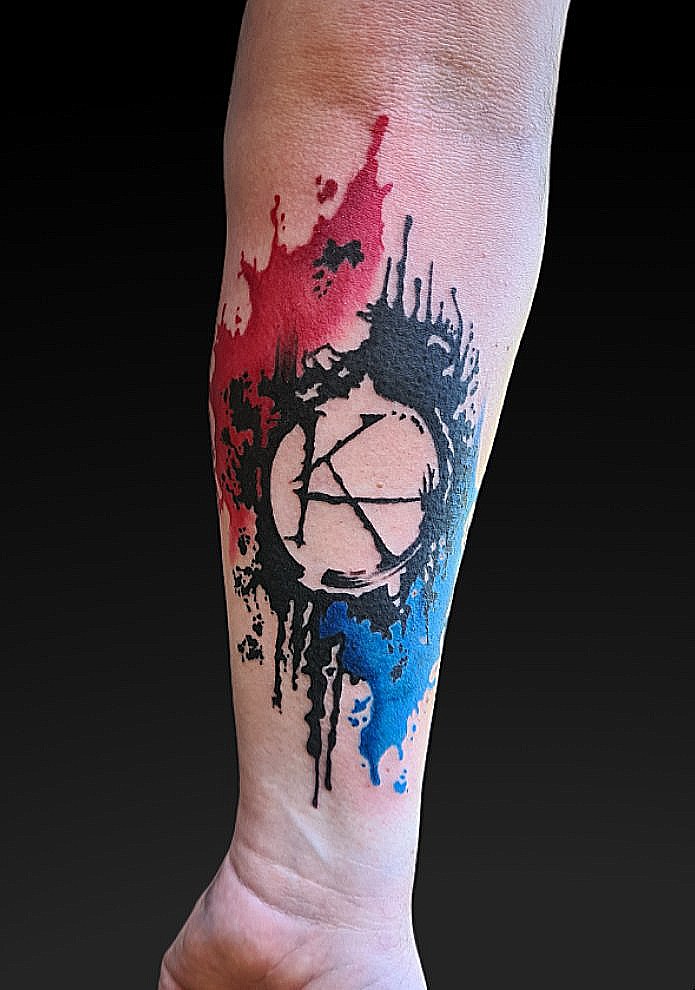 Tatuaż litera – horror / mroczny styl – Patryk – Terra Tattoo Kraków