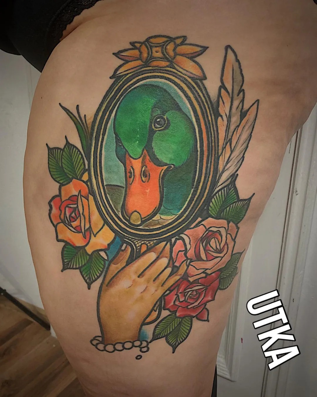 Tatuaż old school w kolorze – tradycyjny tatuaż klasyczny – Kraków